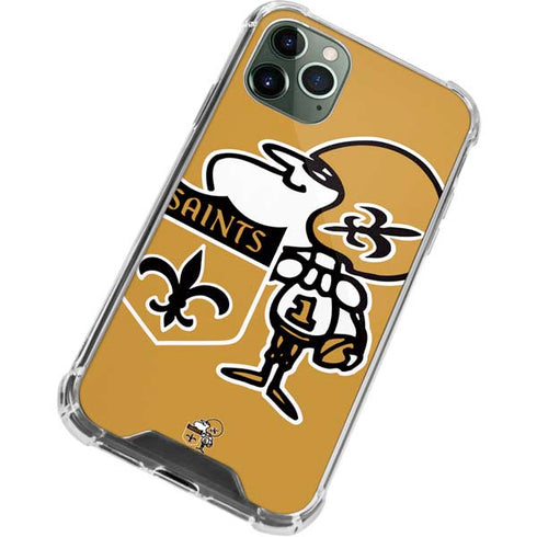 NFL New Orleans Saints Retro Logo iPhone 11 Pro Max Clear Case