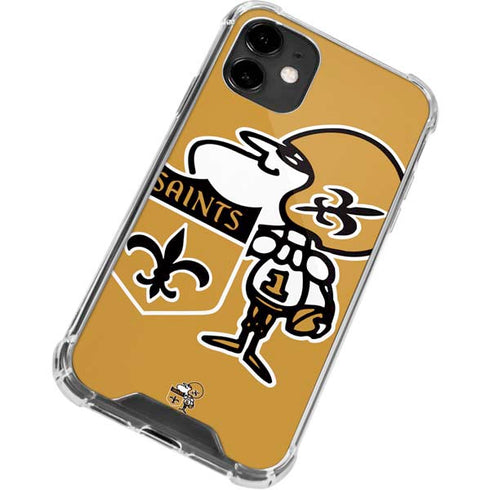 NFL New Orleans Saints Retro Logo iPhone 12 Mini Clear Case