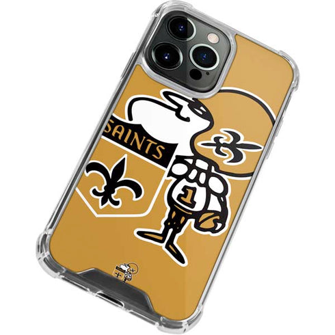 NFL New Orleans Saints Retro Logo iPhone 13 Pro Clear Case