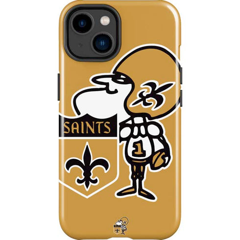 NFL New Orleans Saints Retro Logo iPhone 15 Plus Impact Case
