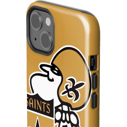 NFL New Orleans Saints Retro Logo iPhone 15 Plus Impact Case