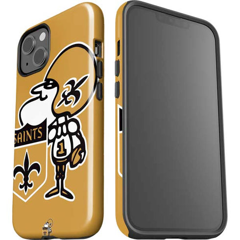 NFL New Orleans Saints Retro Logo iPhone 15 Plus Impact Case