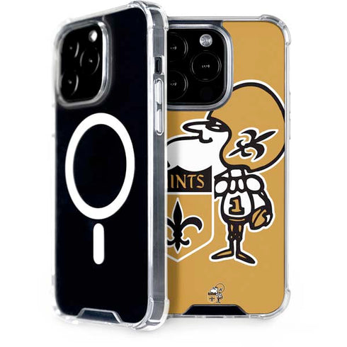 NFL New Orleans Saints Retro Logo iPhone 15 Pro MagSafe Case