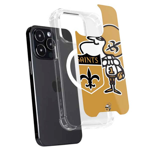 NFL New Orleans Saints Retro Logo iPhone 15 Pro Max MagSafe Case