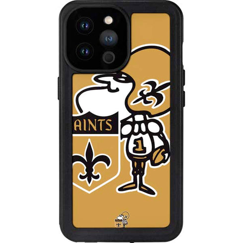 NFL New Orleans Saints Retro Logo iPhone 14 Pro Max Waterproof Case