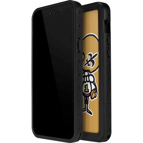 NFL New Orleans Saints Retro Logo iPhone 14 Pro Max Waterproof Case