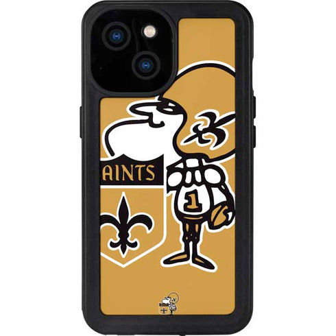 NFL New Orleans Saints Retro Logo iPhone 15 Waterproof Case