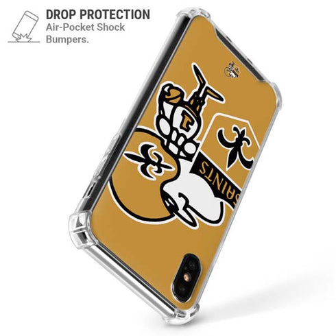 NFL New Orleans Saints Retro Logo iPhone X/XS Clear Case