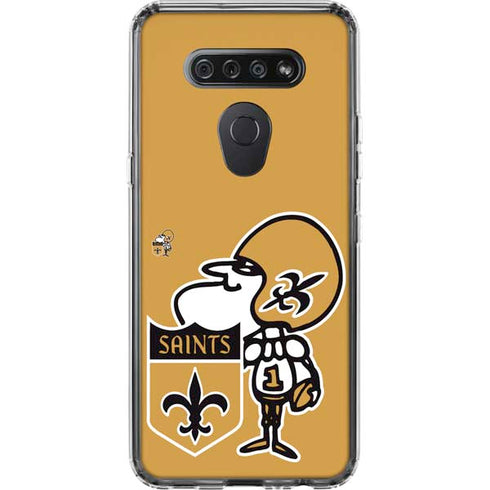 NFL New Orleans Saints Retro Logo LG K51/Q51 Clear Case