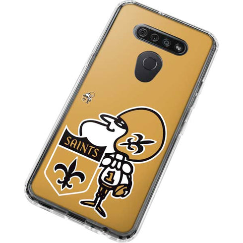 NFL New Orleans Saints Retro Logo LG K51/Q51 Clear Case