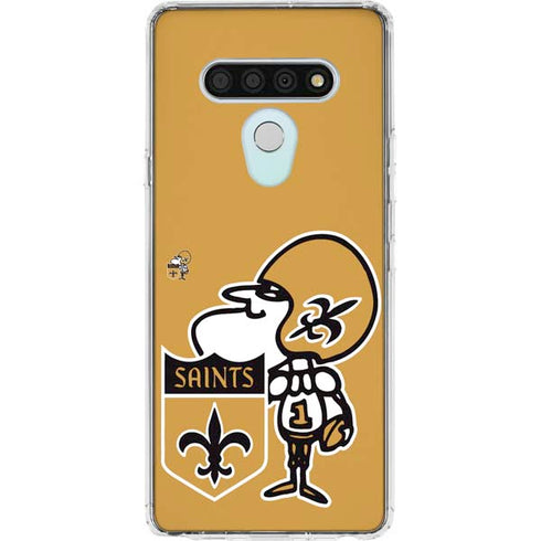 NFL New Orleans Saints Retro Logo LG Stylo 6 Clear Case