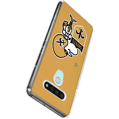 NFL New Orleans Saints Retro Logo LG Stylo 6 Clear Case