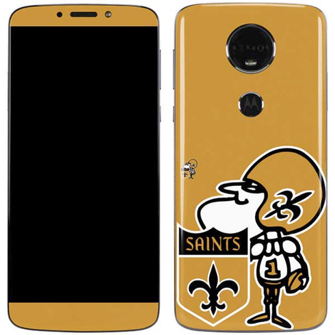 NFL New Orleans Saints Retro Logo Moto E5 Plus Skin
