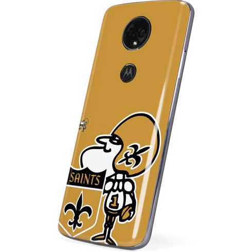 NFL New Orleans Saints Retro Logo Moto E5 Plus Skin