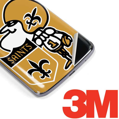 NFL New Orleans Saints Retro Logo Moto E5 Plus Skin