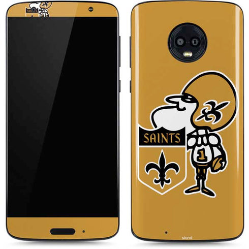 NFL New Orleans Saints Retro Logo Moto G6 Skin