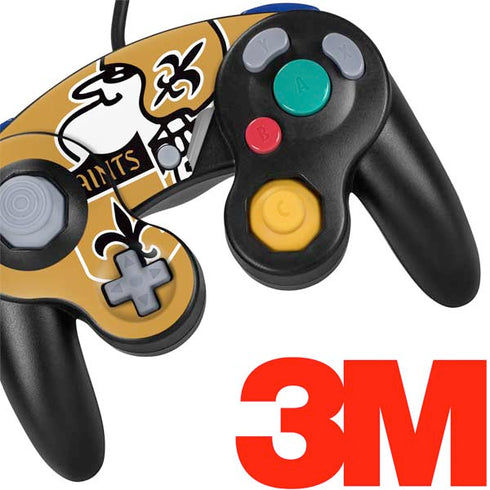 NFL New Orleans Saints Retro Logo Nintendo GameCube Controller Skin
