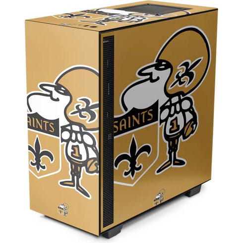 NFL New Orleans Saints Retro Logo NZXT H510 Compact ATX Mid-Tower Case Skin