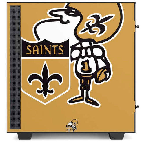 NFL New Orleans Saints Retro Logo NZXT H510 Compact ATX Mid-Tower Case Skin