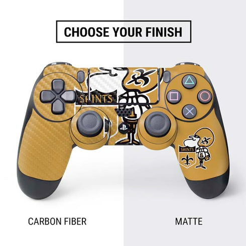NFL New Orleans Saints Retro Logo PS4 Controller Skin