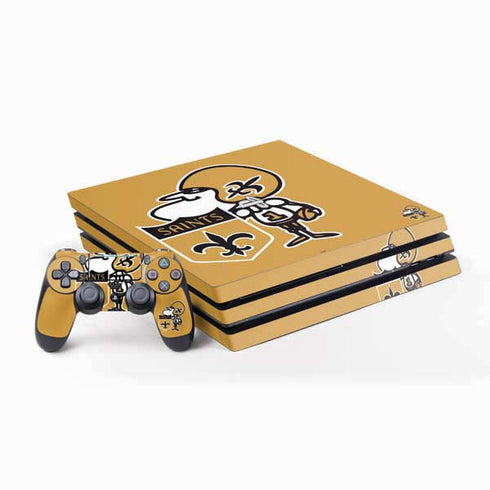 NFL New Orleans Saints Retro Logo PS4 Pro Bundle Skin