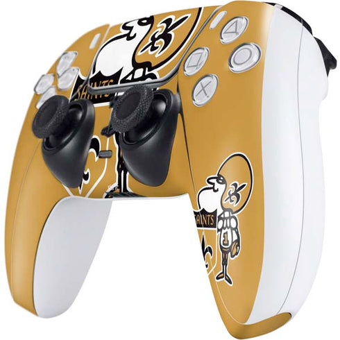 NFL New Orleans Saints Retro Logo PS5 Controller Skin