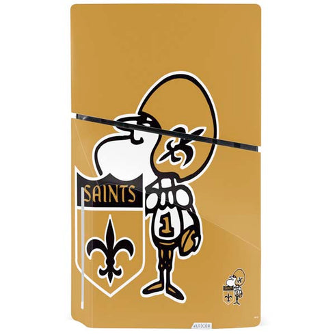 NFL New Orleans Saints Retro Logo PS5 Slim Disk Console Skin