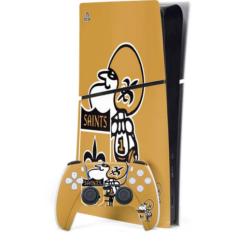NFL New Orleans Saints Retro Logo PS5 Slim Digital Edition Bundle Skin