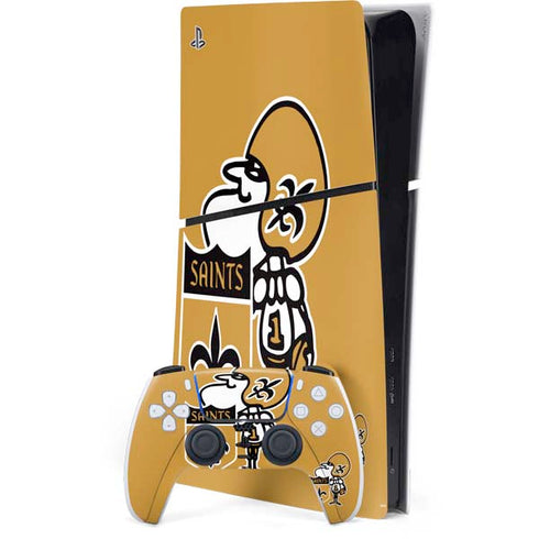 NFL New Orleans Saints Retro Logo PS5 Slim Digital Edition Console Skin