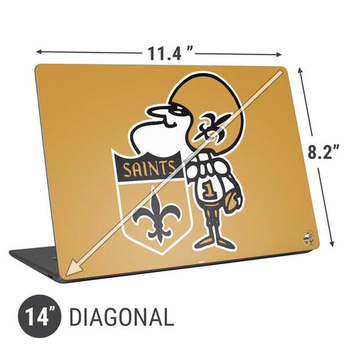 NFL New Orleans Saints Retro Logo Universal Laptop 14in (11.4 x 8.2in) Skin