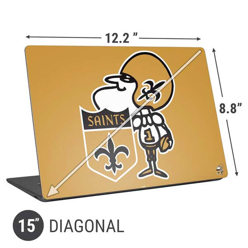 NFL New Orleans Saints Retro Logo Universal Laptop 15in (12.2 x 8.8in) Skin