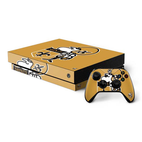 NFL New Orleans Saints Retro Logo Xbox One X Bundle Skin