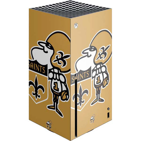 NFL New Orleans Saints Retro Logo Xbox Series X Console Skin