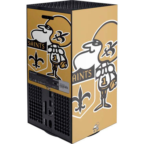 NFL New Orleans Saints Retro Logo Xbox Series X Console Skin