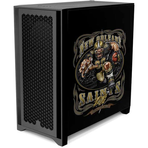 Liquid Blue NFL New Orleans Saints Running Back Corsair 4000D Tempered Glass Mid-Tower ATX Case Skin