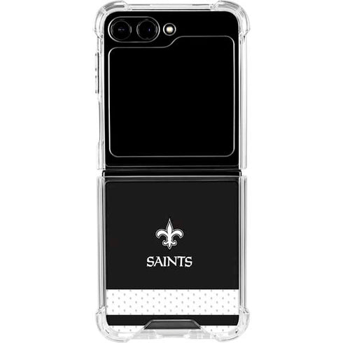 NFL New Orleans Saints Shutout Galaxy Z Flip5 5G Clear Case