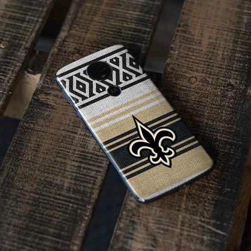 NFL New Orleans Saints Trailblazer Moto E5 Plus Skin