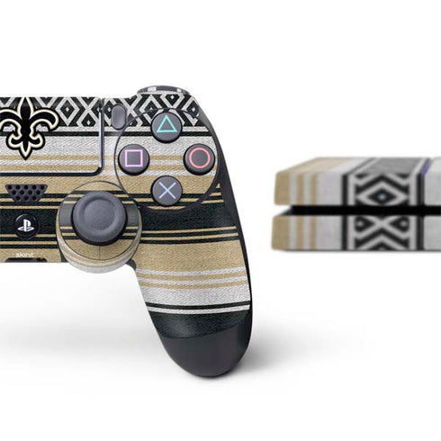 NFL New Orleans Saints Trailblazer PS4 Console and Controller Bundle Skin
