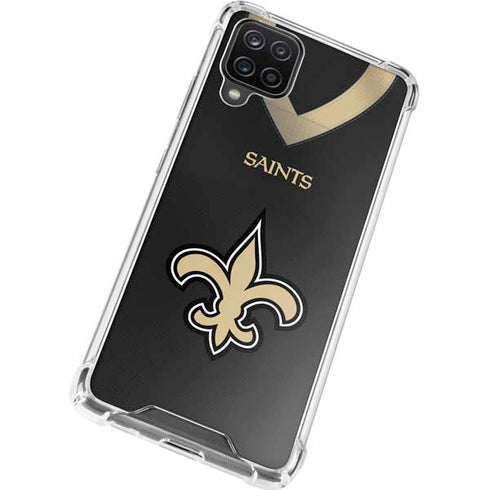 NFL New Orleans Saints Team Jersey Galaxy A12 Clear Case