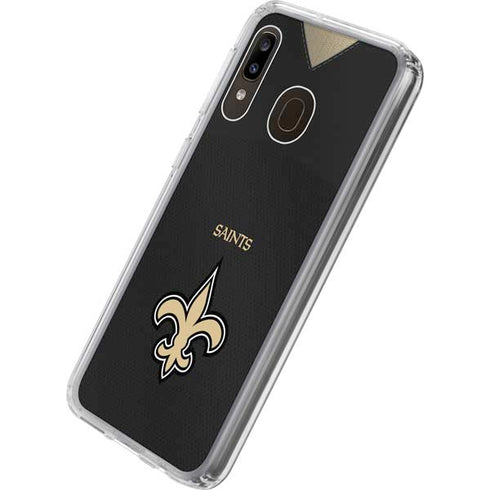 NFL New Orleans Saints Team Jersey Galaxy A20 Clear Case