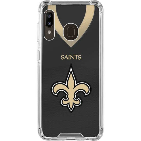 NFL New Orleans Saints Team Jersey Galaxy A30 Clear Case