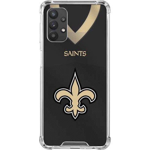 NFL New Orleans Saints Team Jersey Galaxy A32 5G Clear Case