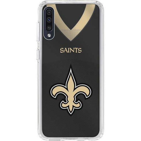 NFL New Orleans Saints Team Jersey Galaxy A50 Clear Case