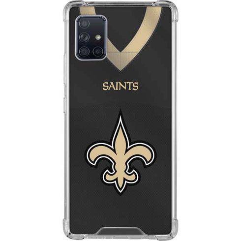 NFL New Orleans Saints Team Jersey Galaxy A51 5G Clear Case