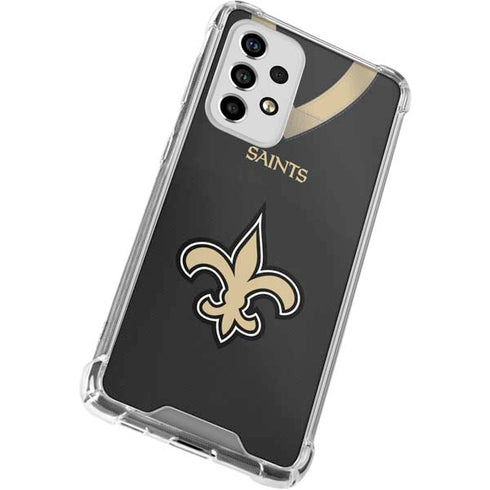 NFL New Orleans Saints Team Jersey Galaxy A53 5G Clear Case