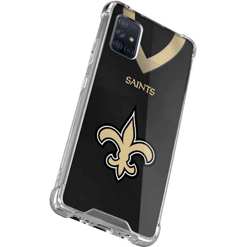 NFL New Orleans Saints Team Jersey Galaxy A71 5G Clear Case