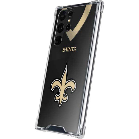 NFL New Orleans Saints Team Jersey Galaxy S22 Ultra Clear Case