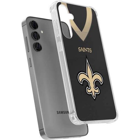 NFL New Orleans Saints Team Jersey Galaxy S24 Plus Clear Case