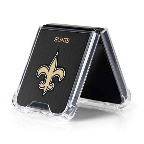 NFL New Orleans Saints Team Jersey Galaxy Z Flip5 5G Clear Case