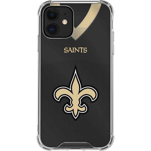 NFL New Orleans Saints Team Jersey iPhone 12 Mini Clear Case